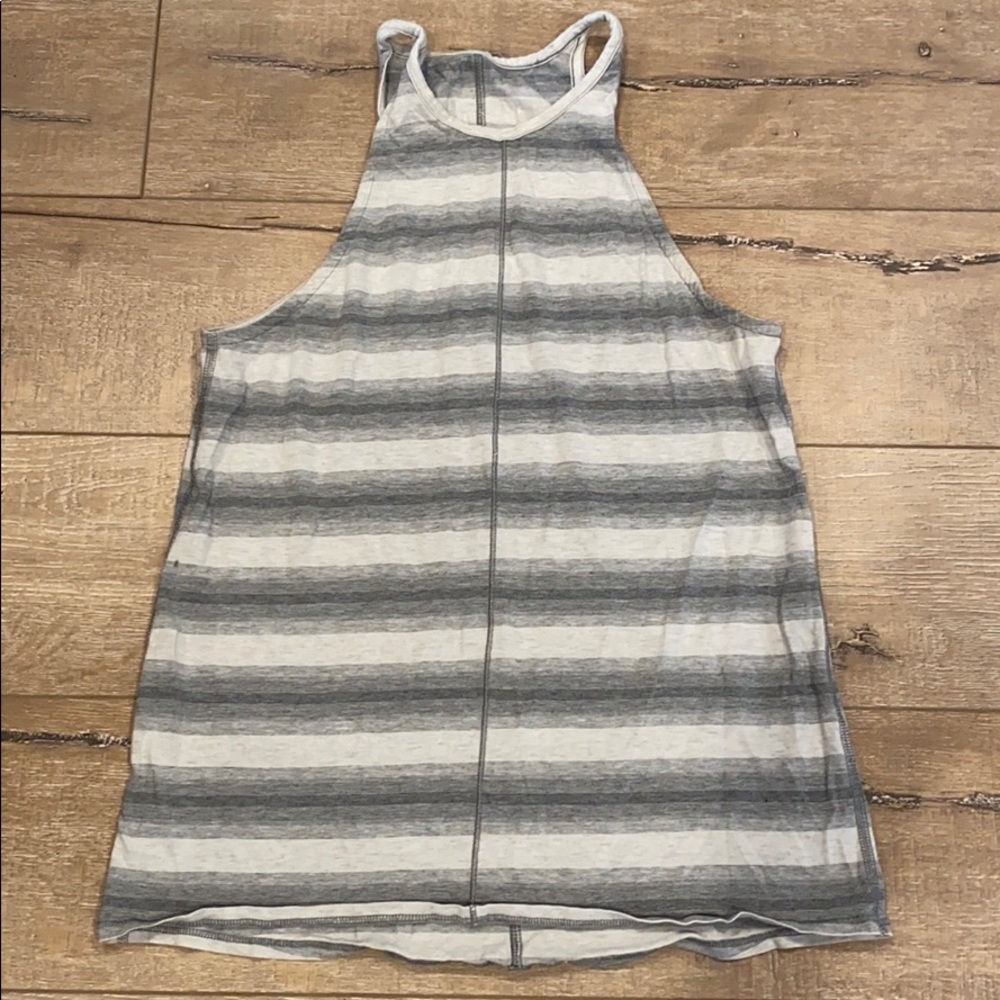 LULULEMON grey striped tank